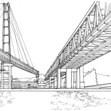 Wz-B007 Estrutura de aço pré-fabricada Pedestrian Bridge